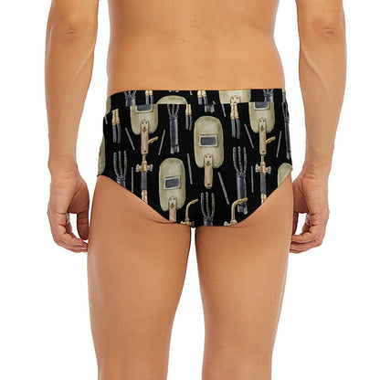 Welding Mask Pattern Print Men's Briefs