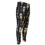 Welding Mask Pattern Print Men's Compression Pants