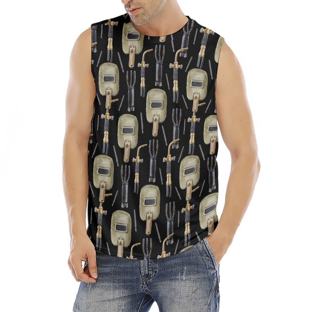 Welding Mask Pattern Print Men's Fitness Tank Top