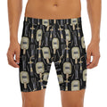 Welding Mask Pattern Print Men's Long Boxer Briefs