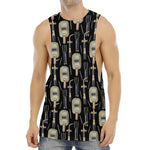 Welding Mask Pattern Print Men's Muscle Tank Top