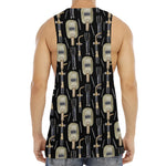 Welding Mask Pattern Print Men's Muscle Tank Top