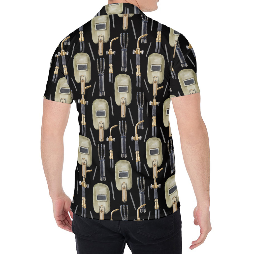 Welding Mask Pattern Print Men's Shirt