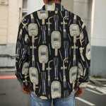 Welding Mask Pattern Print Men's Shirt Jacket