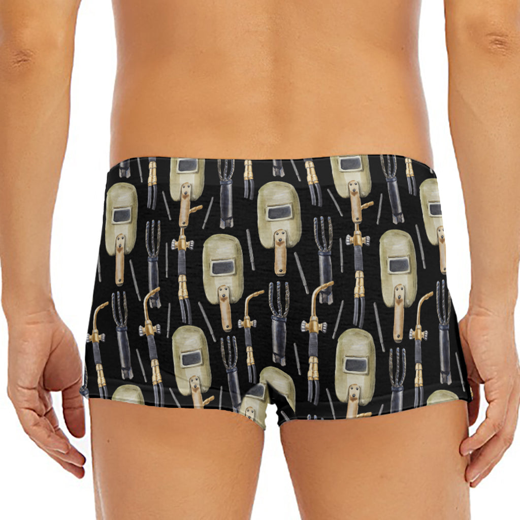 Welding Mask Pattern Print Men's Short Boxer Briefs