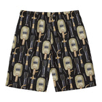 Welding Mask Pattern Print Men's Swim Trunks