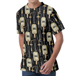 Welding Mask Pattern Print Men's Velvet T-Shirt