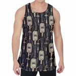 Welding Mask Pattern Print Men's Velvet Tank Top
