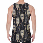 Welding Mask Pattern Print Men's Velvet Tank Top