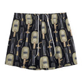 Welding Mask Pattern Print Mesh Shorts