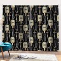 Welding Mask Pattern Print Pencil Pleat Curtains