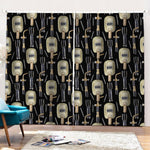 Welding Mask Pattern Print Pencil Pleat Curtains