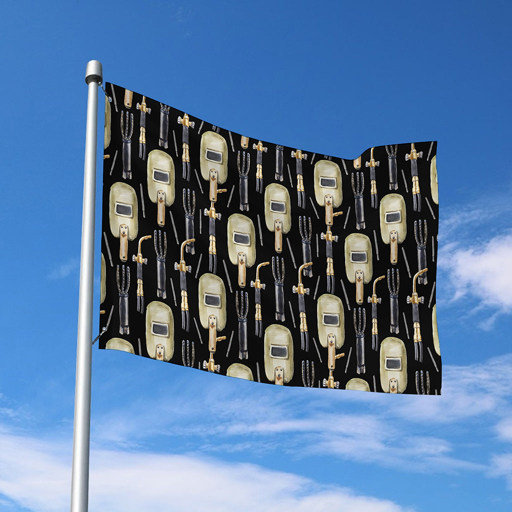 Welding Mask Pattern Print Polyester Flag