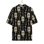 Welding Mask Pattern Print Rayon Hawaiian Shirt