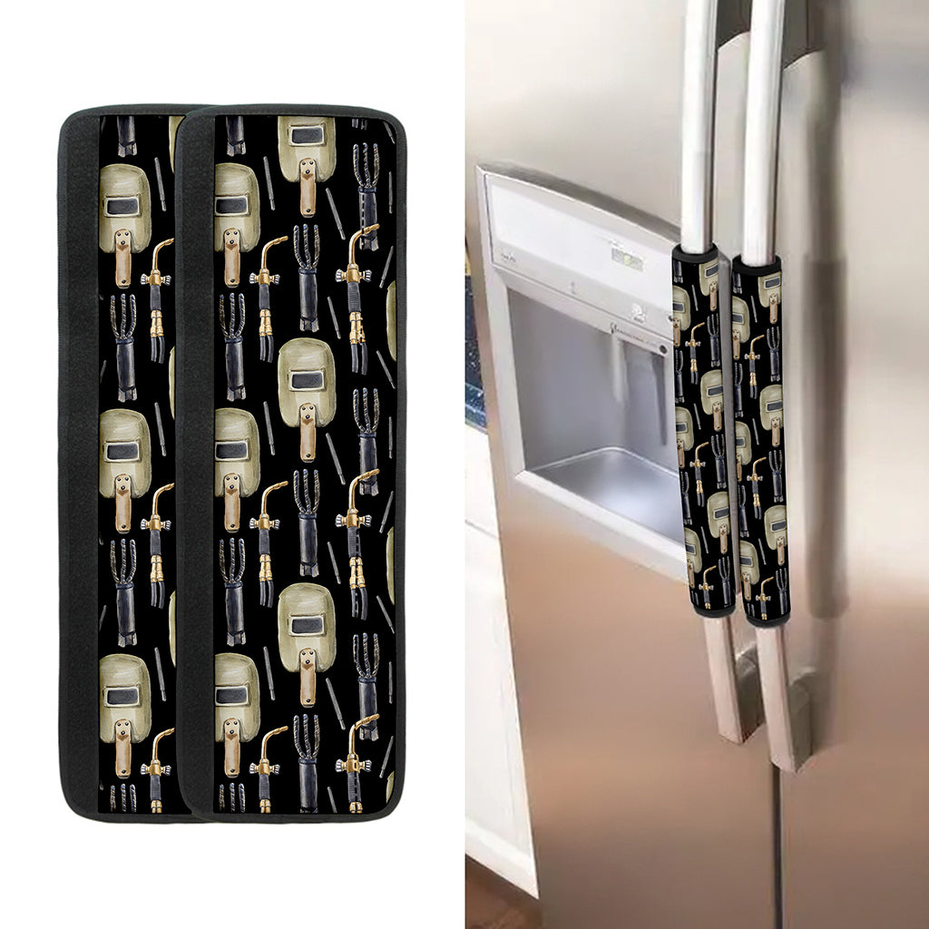 Welding Mask Pattern Print Refrigerator Handle Covers
