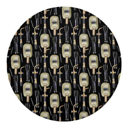 Welding Mask Pattern Print Round Blanket