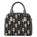 Welding Mask Pattern Print Shoulder Handbag