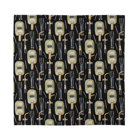 Welding Mask Pattern Print Silk Bandana