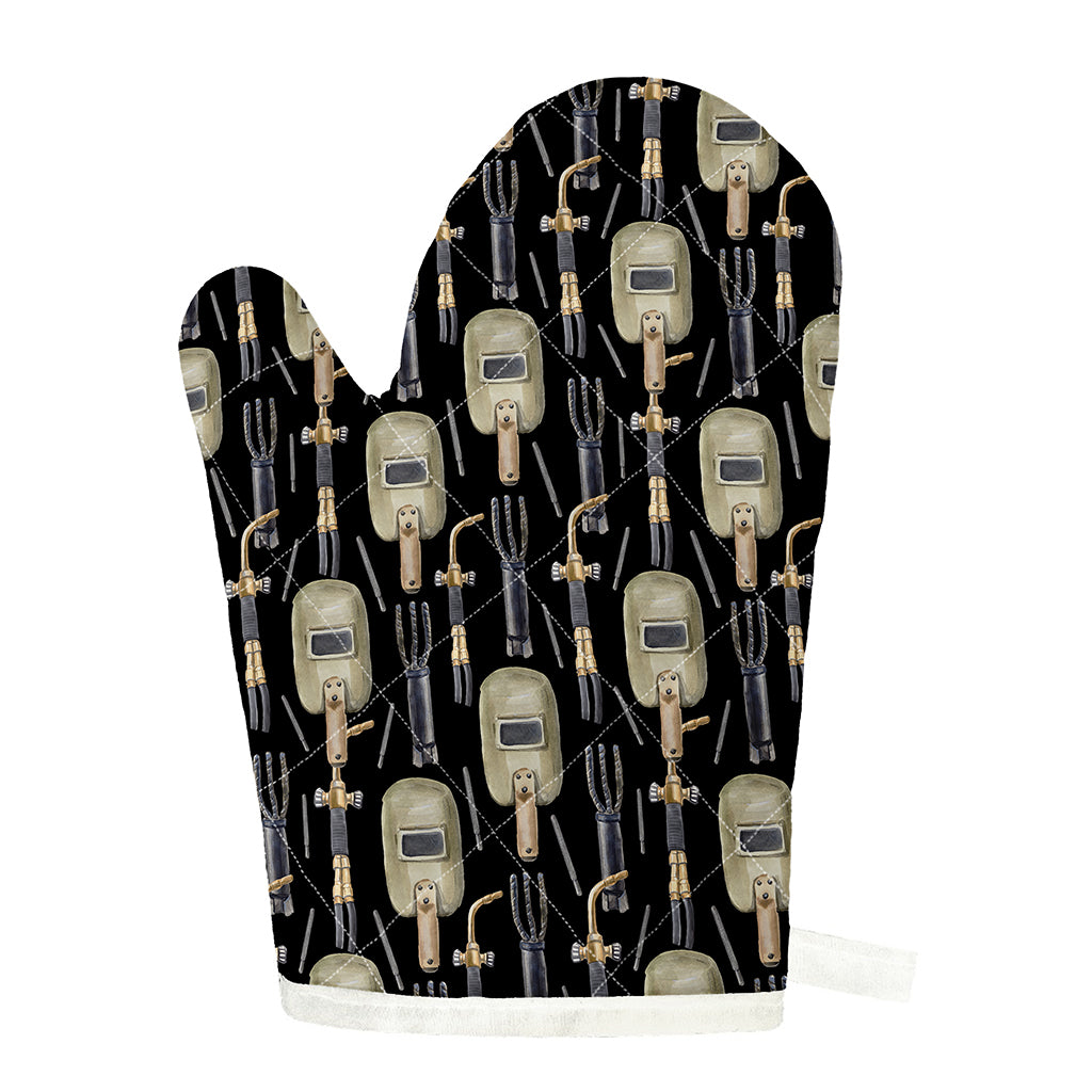 Welding Mask Pattern Print Single Oven Mitt