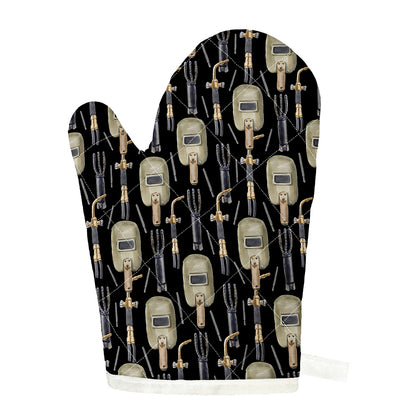 Welding Mask Pattern Print Single Oven Mitt