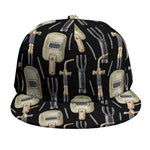 Welding Mask Pattern Print Snapback Cap