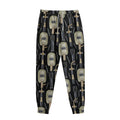 Welding Mask Pattern Print Sweatpants