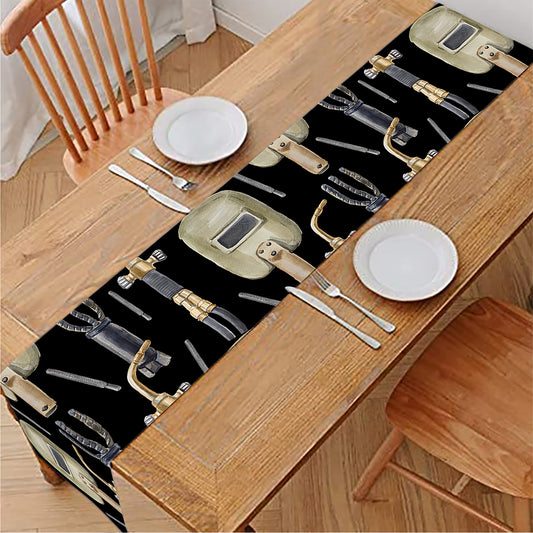Welding Mask Pattern Print Table Runner