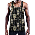 Welding Mask Pattern Print Men's Workout Tank Top