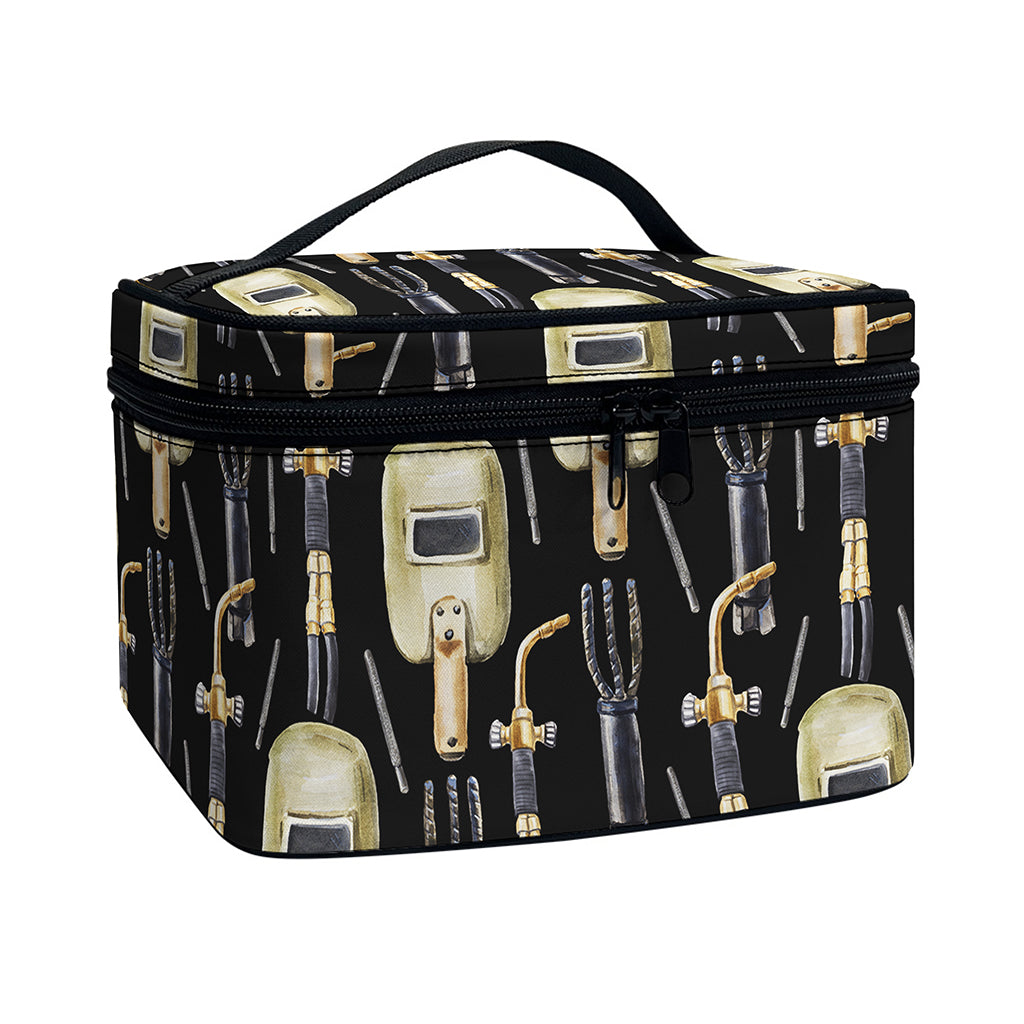 Welding Mask Pattern Print Travel Makeup Bag