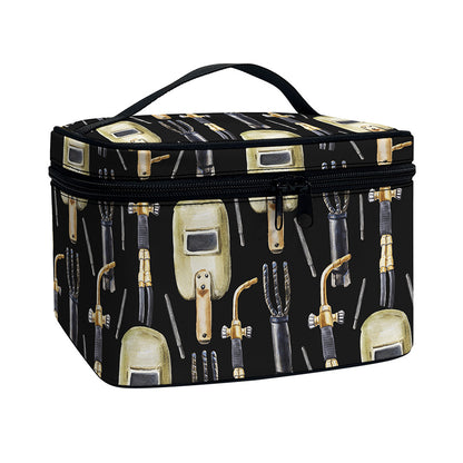 Welding Mask Pattern Print Travel Makeup Bag