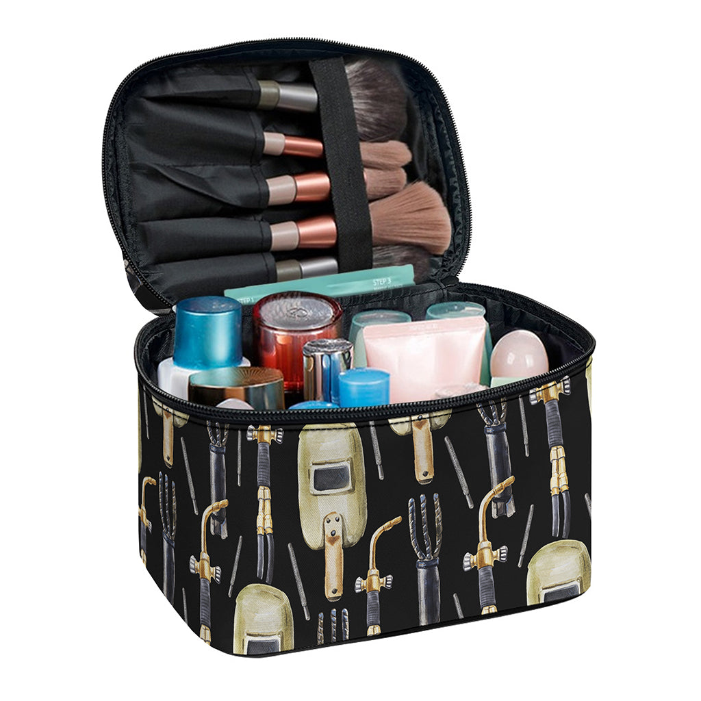 Welding Mask Pattern Print Travel Makeup Bag