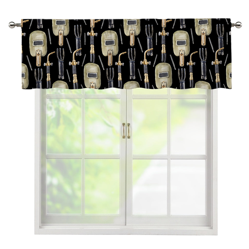 Welding Mask Pattern Print Window Valance