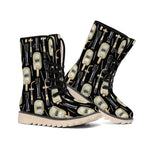 Welding Mask Pattern Print Winter Boots