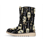 Welding Mask Pattern Print Winter Boots