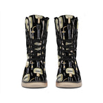 Welding Mask Pattern Print Winter Boots