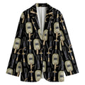 Welding Mask Pattern Print Women's Blazer
