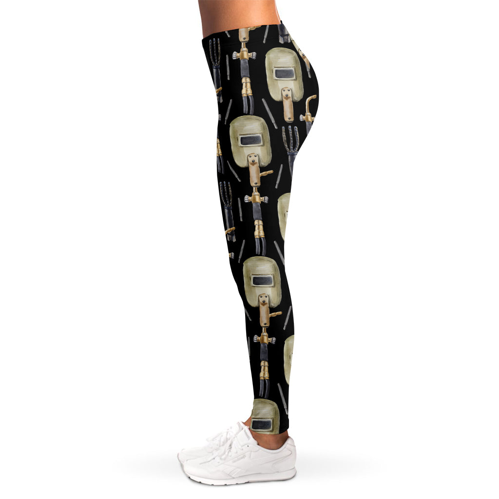 Welding Mask Pattern Print Women's Leggings