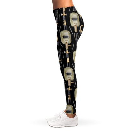 Welding Mask Pattern Print Women's Leggings