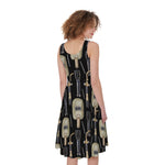 Welding Mask Pattern Print Women's Sleeveless Dress