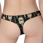 Welding Mask Pattern Print Women's Thong