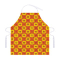 West Adinkra Symbols Pattern Print Adjustable Apron