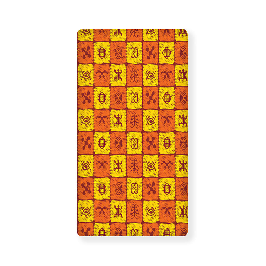 West Adinkra Symbols Pattern Print Baby Crib Sheet