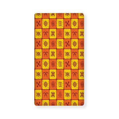 West Adinkra Symbols Pattern Print Baby Crib Sheet