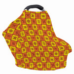 West Adinkra Symbols Pattern Print Baby Seat Cover