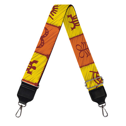 West Adinkra Symbols Pattern Print Bag Strap