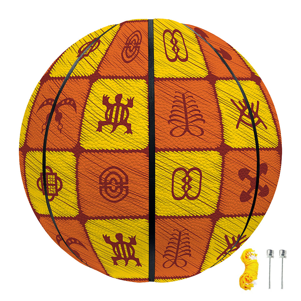 West Adinkra Symbols Pattern Print Basketball