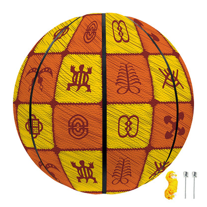 West Adinkra Symbols Pattern Print Basketball