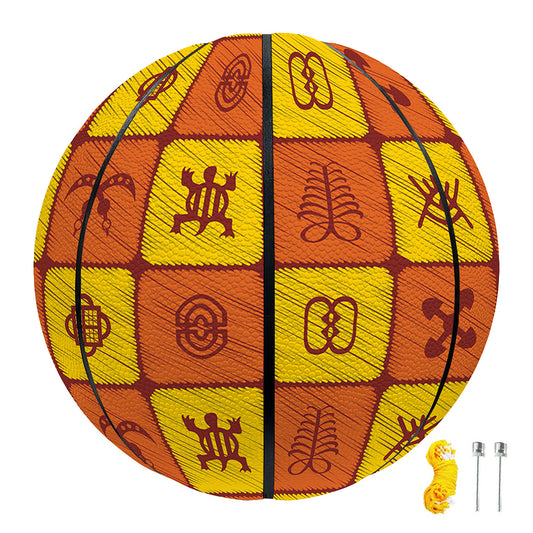 West Adinkra Symbols Pattern Print Basketball