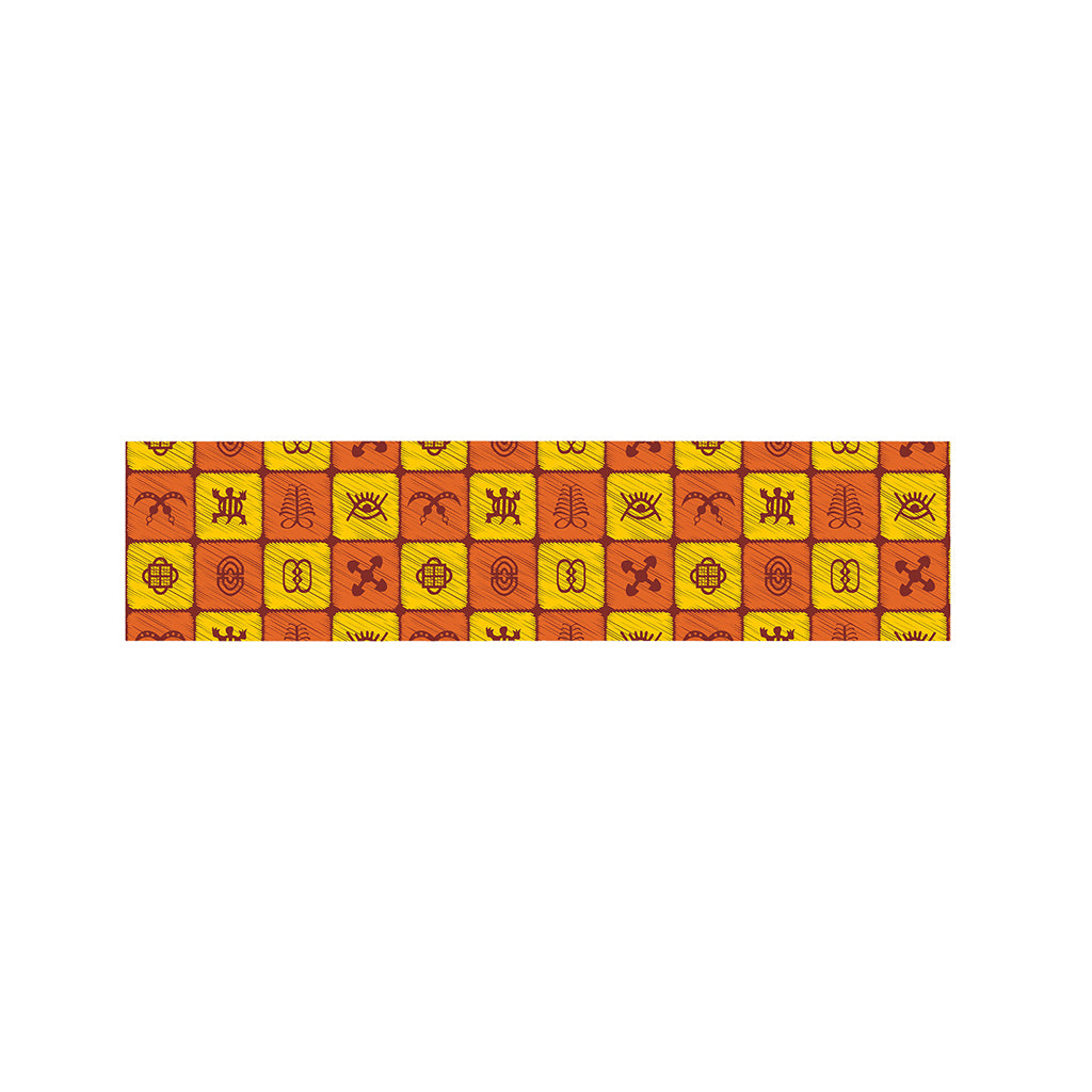 West Adinkra Symbols Pattern Print Bed Runner