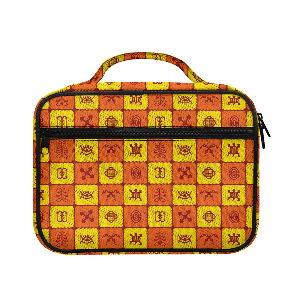 West Adinkra Symbols Pattern Print Briefcase Bible Bag